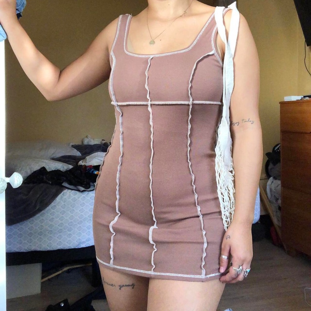 Brown Mini dress